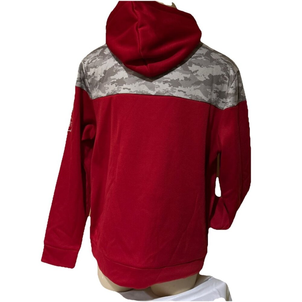 Nebraska Huskers Colosseum OHT Mens Military Hoodie L Red Gray Camo NCAA NEW - Picture 11 of 14